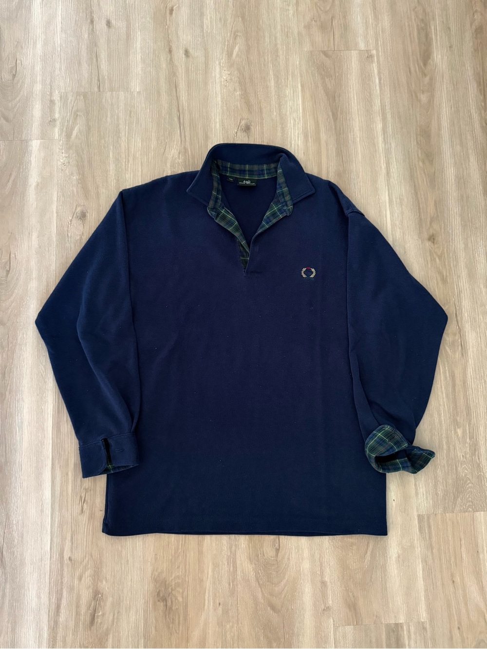 Vintage Old River Longsleeve Polo, Size Large